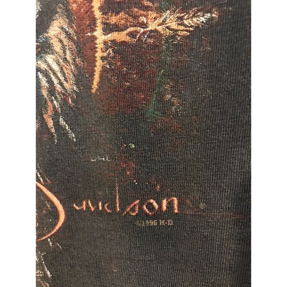 Vintage 90s Harley Davidson Eagle Hawaii Honolulu T Shirt XL Faded Distressed - Picture 3 of 7